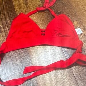 Red Women's Halter Bikini Top - Brand Unknown